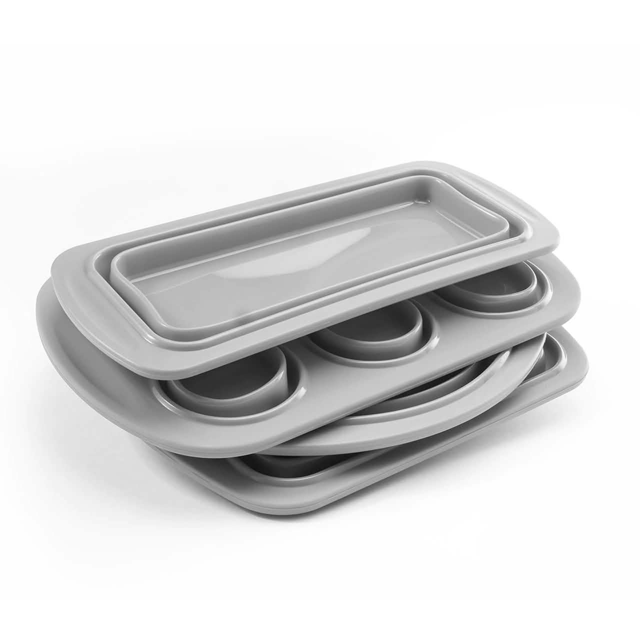 4-Piece Set: Collapsible Silicone Bakeware