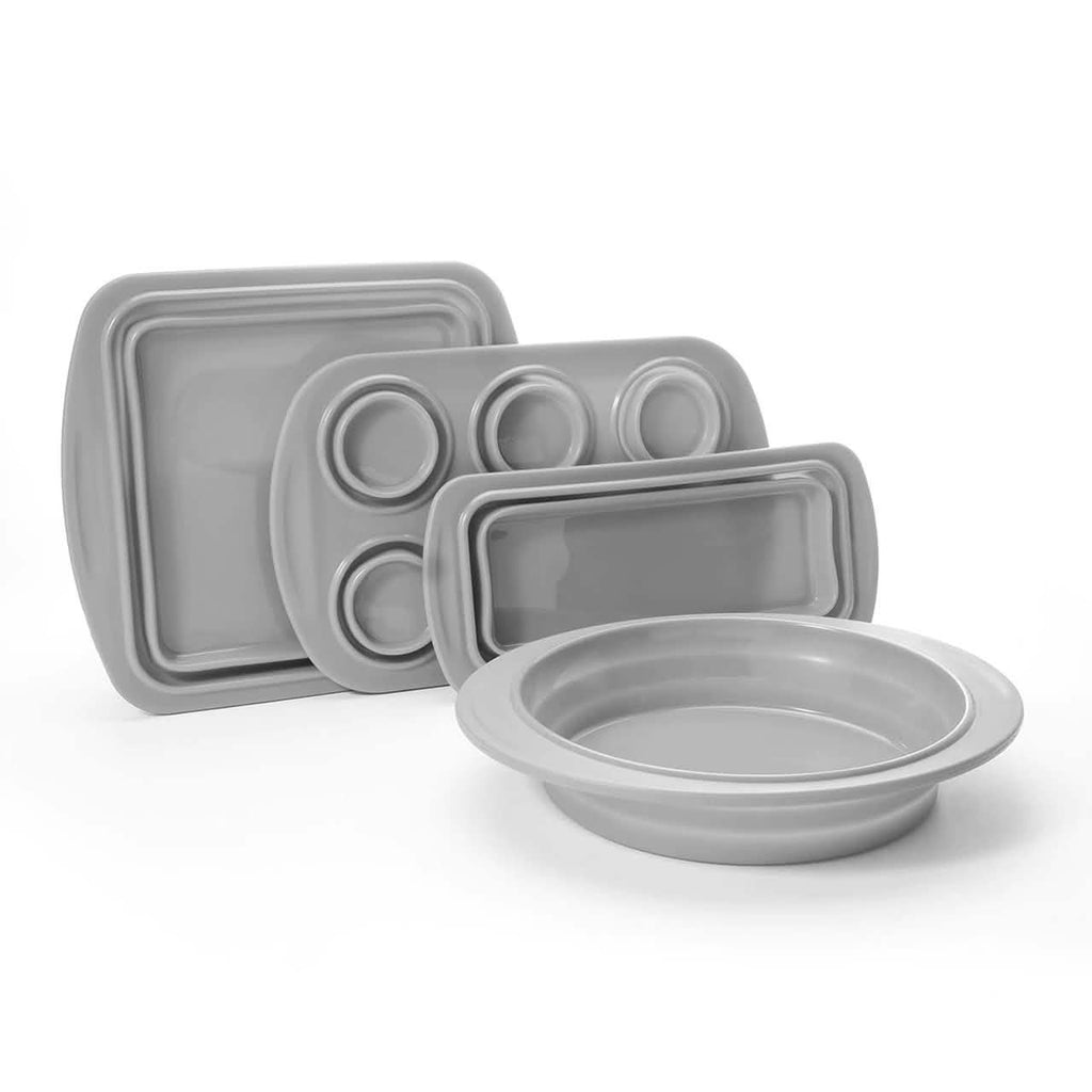 4-Piece Set: Collapsible Silicone Bakeware