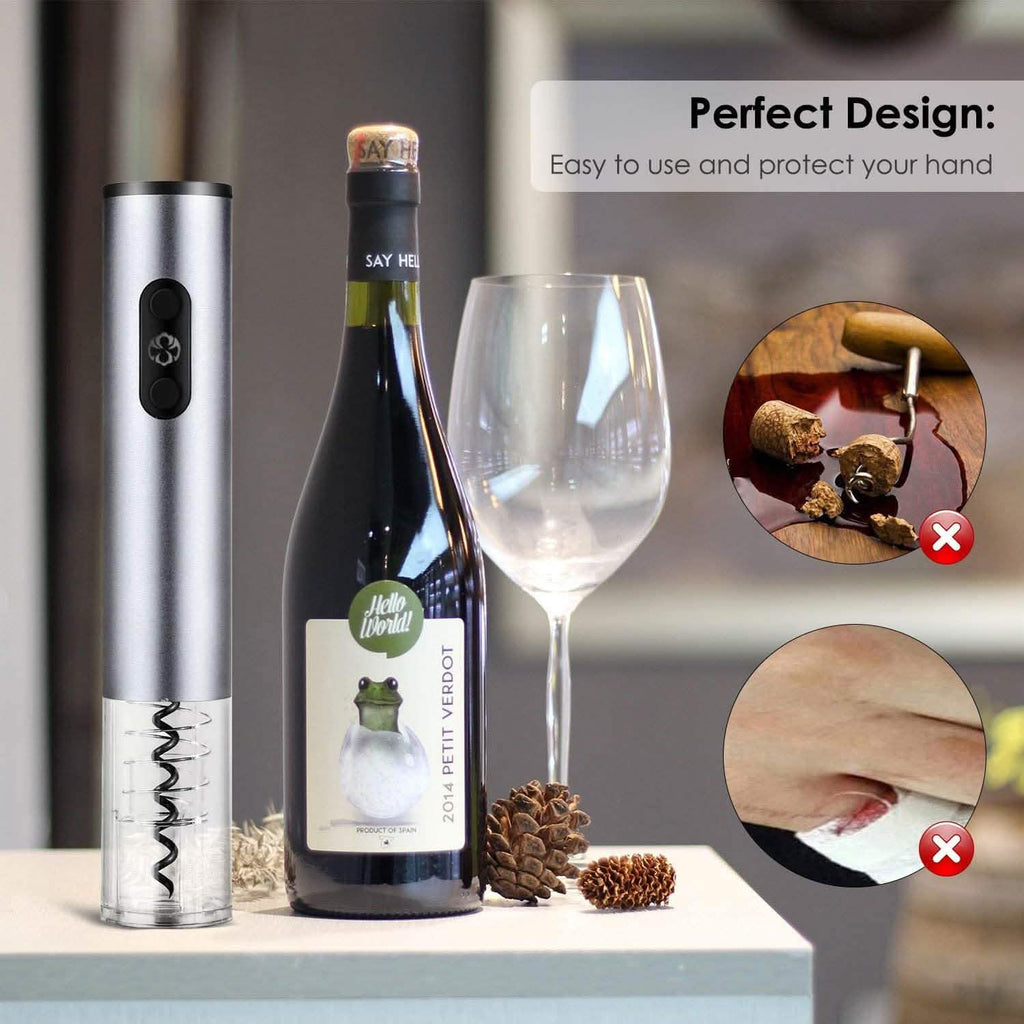 4-Piece Set: Electric Wine Bottle Opener
