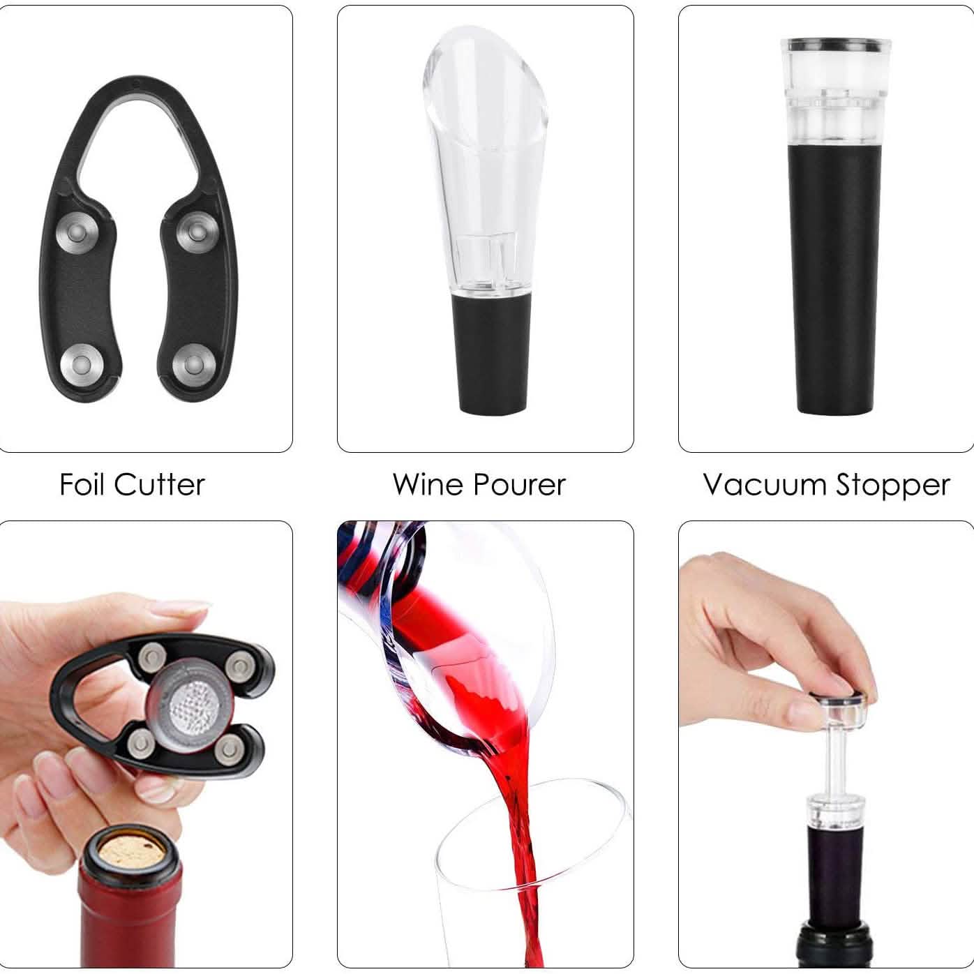 4-Piece Set: Electric Wine Bottle Opener