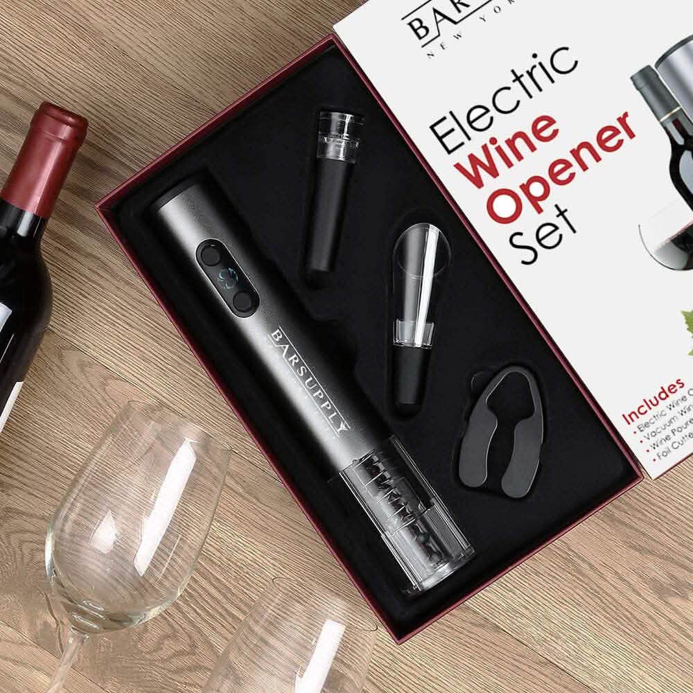 4-Piece Set: Electric Wine Bottle Opener