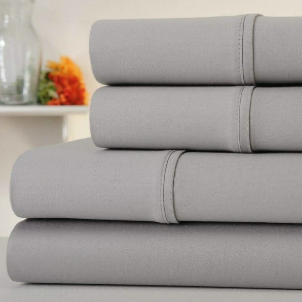 4-Piece Set: Kathy Ireland 300 Thread Count 100% Organic Cotton Percale