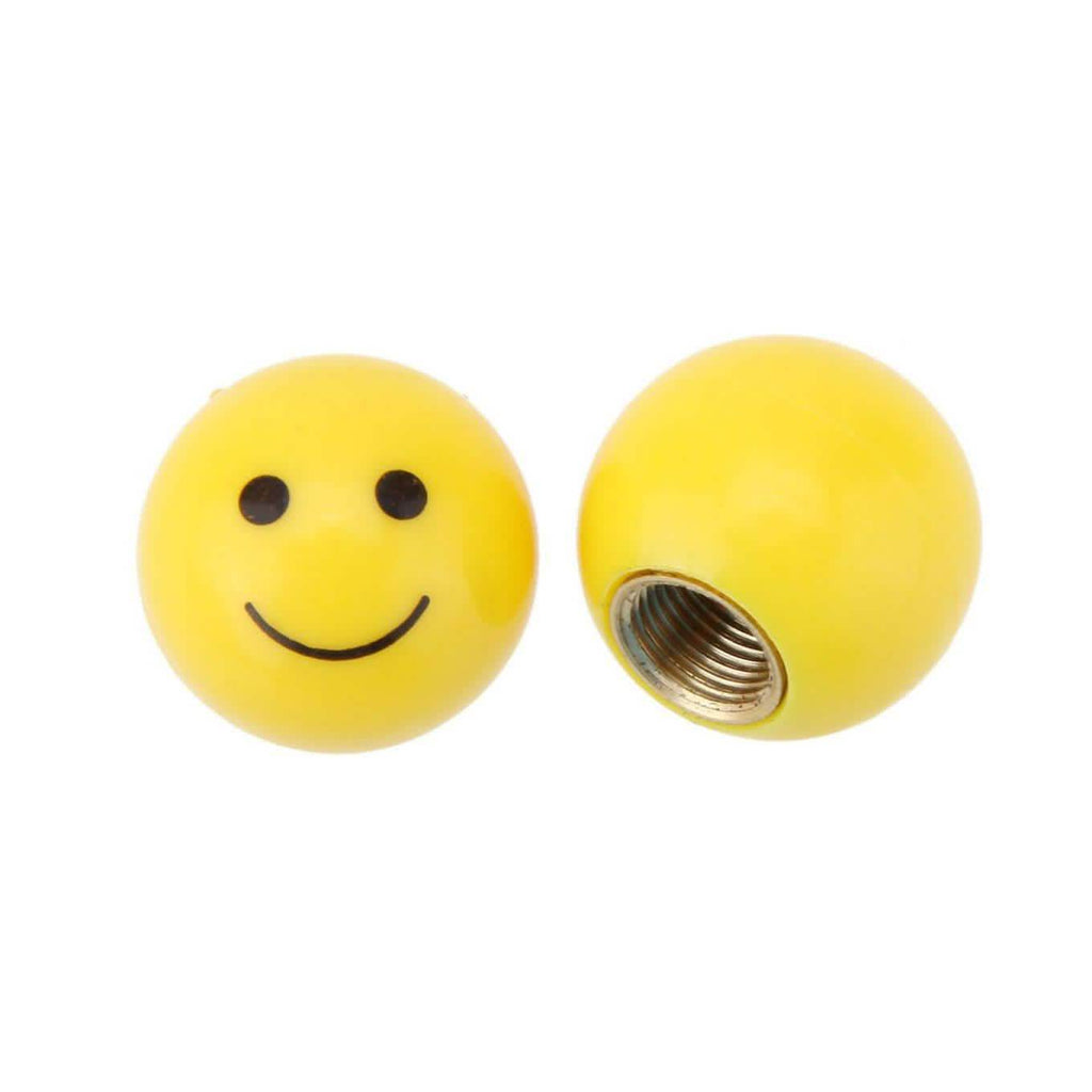 4-Piece Set: Smiley Face Bike Valve Covers
