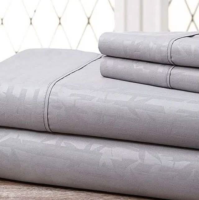 4-Piece Set: Super-Soft 1600 Series Bamboo Embossed Bed Sheet