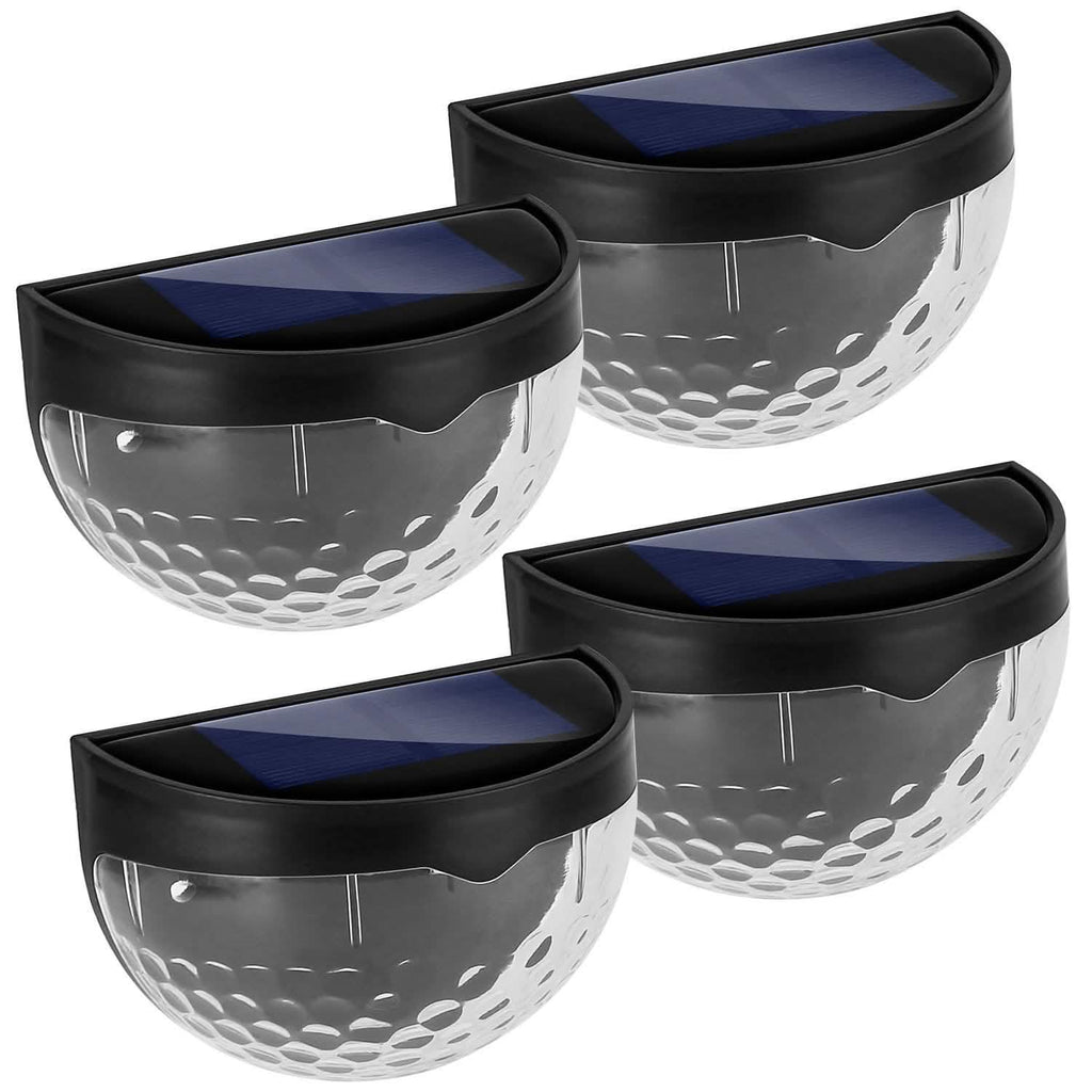 4-Piece: Solar Fence Outdoor Lights