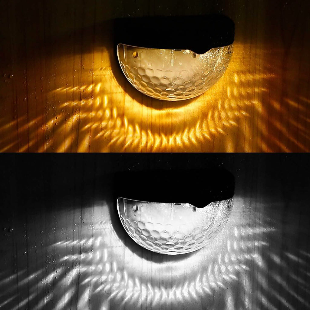 4-Piece: Solar Fence Outdoor Lights
