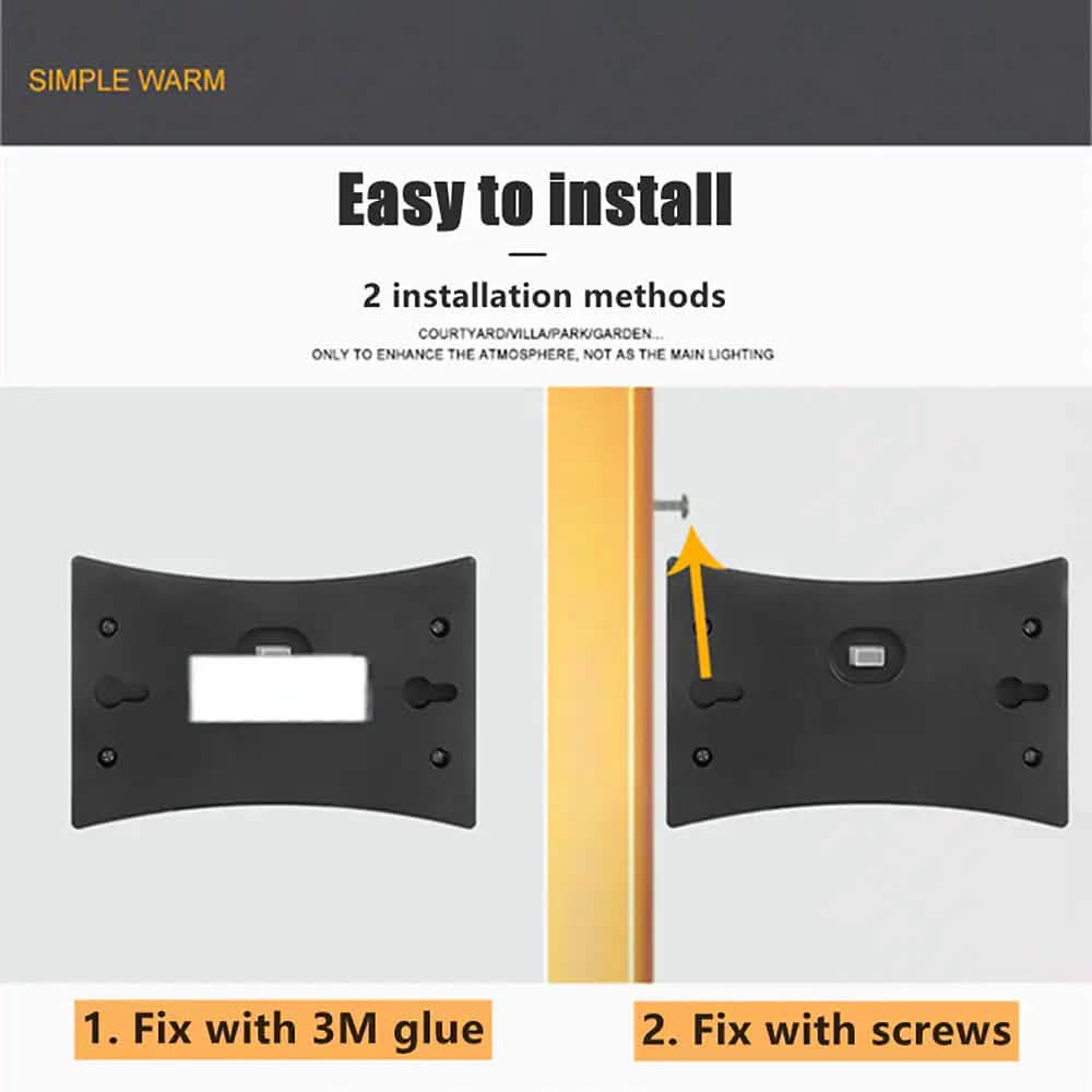 4-Piece: Solar Outdoor 6 LED Waterproof Wall Lights