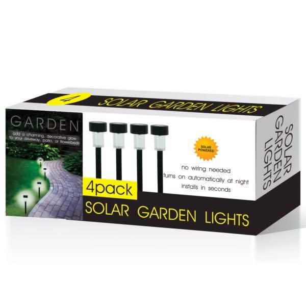 4-Piece: Solar Powered Garden Lights Set