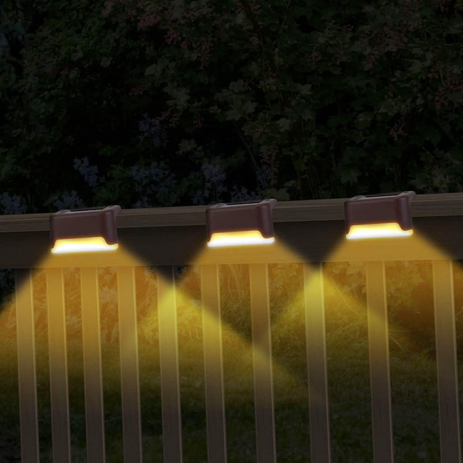 4-Piece: Solar Powered LED Step Lights