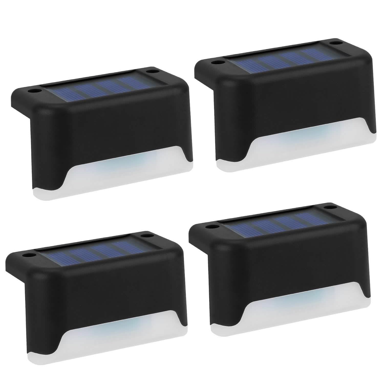4-Piece: Solar Powered LED Step Lights