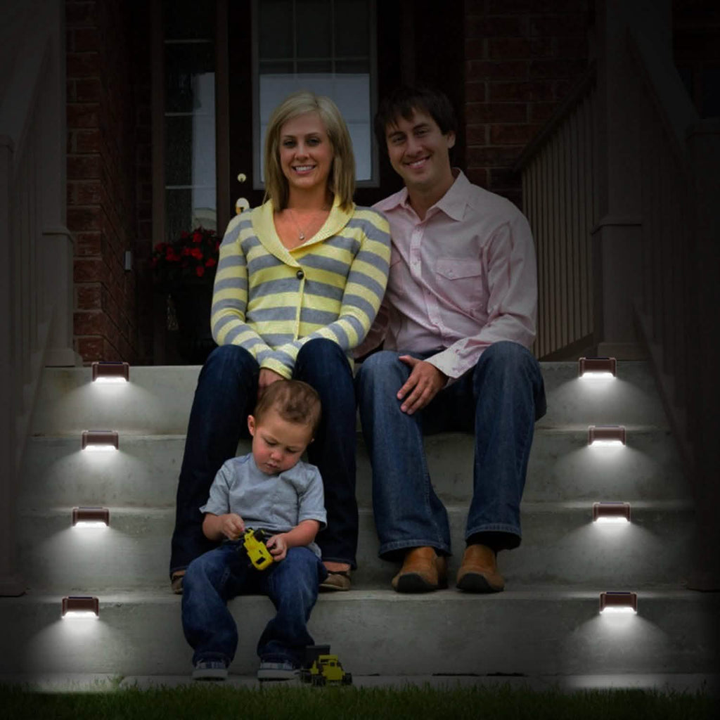 4-Piece: Solar Powered LED Step Lights