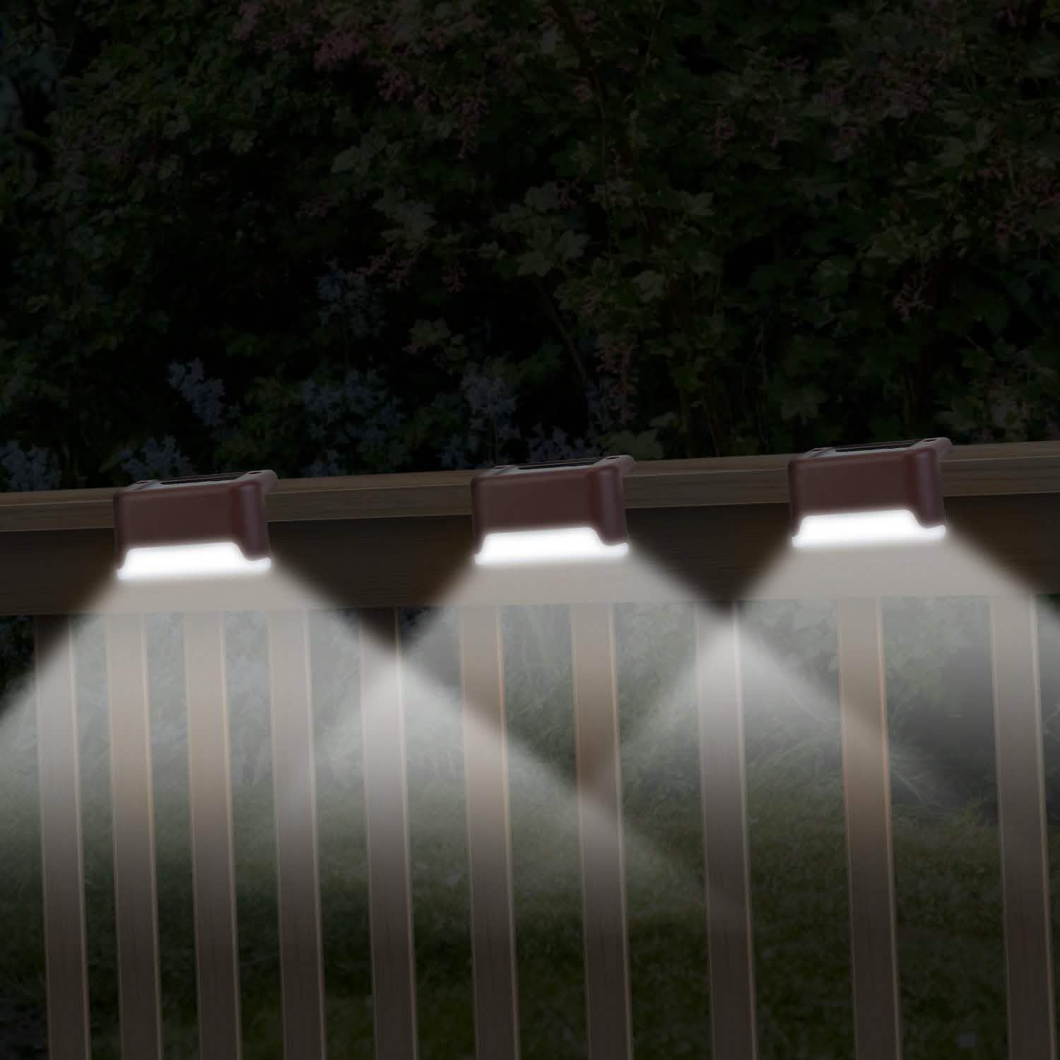4-Piece: Solar Powered LED Step Lights