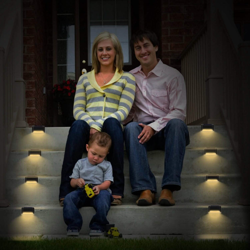 4-Piece: Solar Powered LED Step Lights