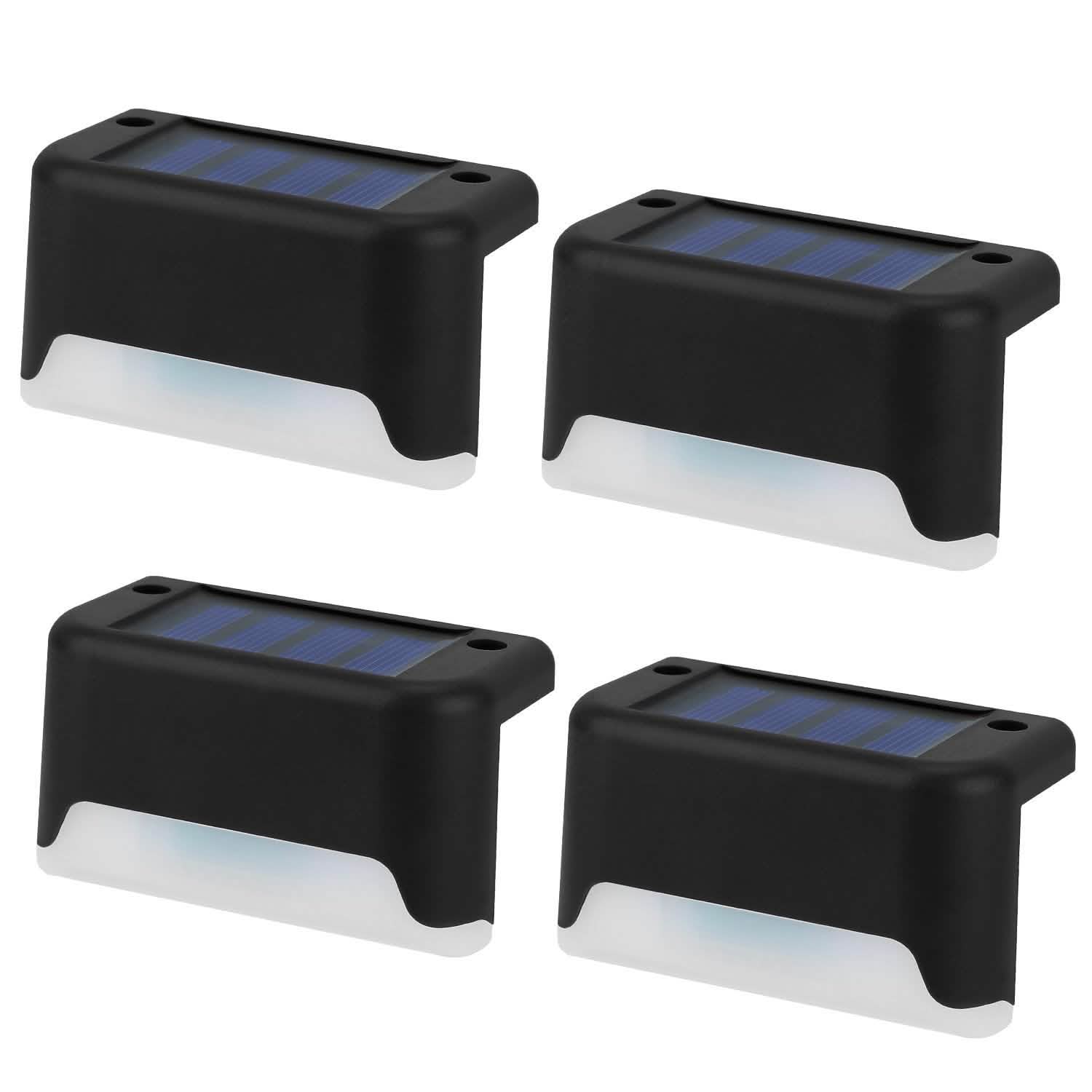 4-Piece: Solar Powered LED Step Lights