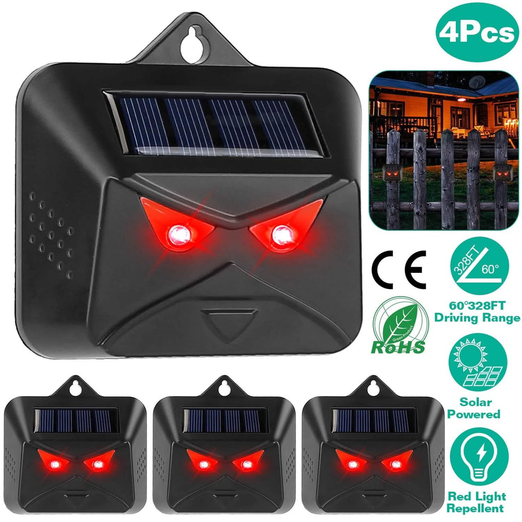 4-Piece: Solar Predator Control Light