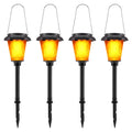 4-Piece: Solar Torch Outdoor Light with Flickering Flame