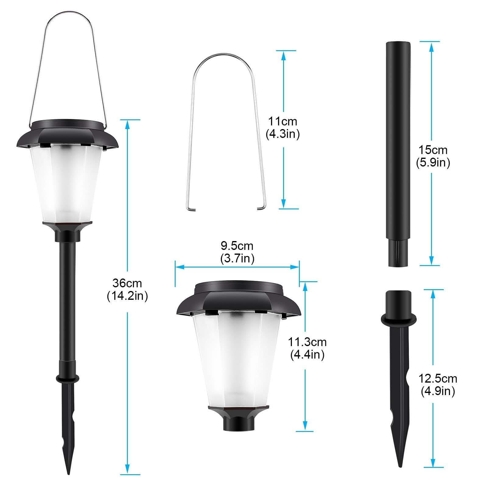 4-Piece: Solar Torch Outdoor Light with Flickering Flame