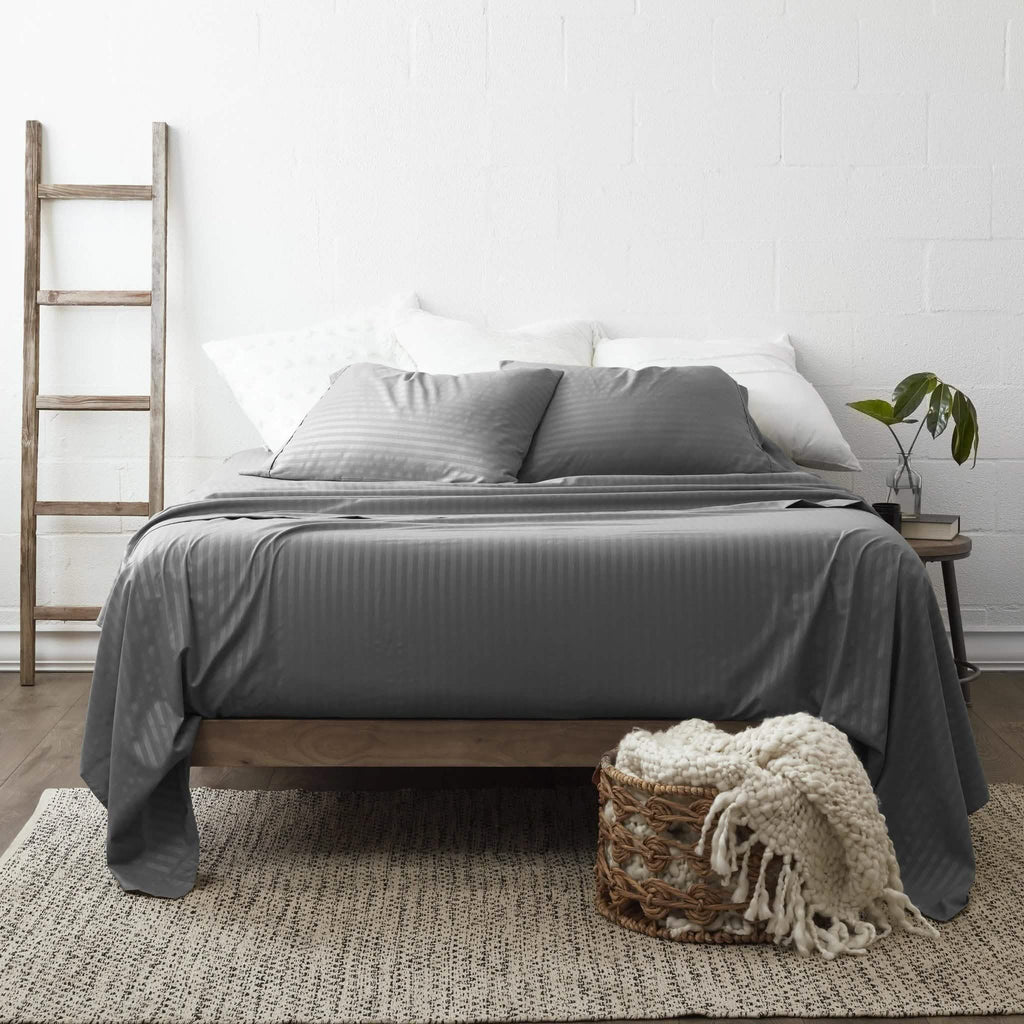 4-Piece Striped Embossed Sheet Set