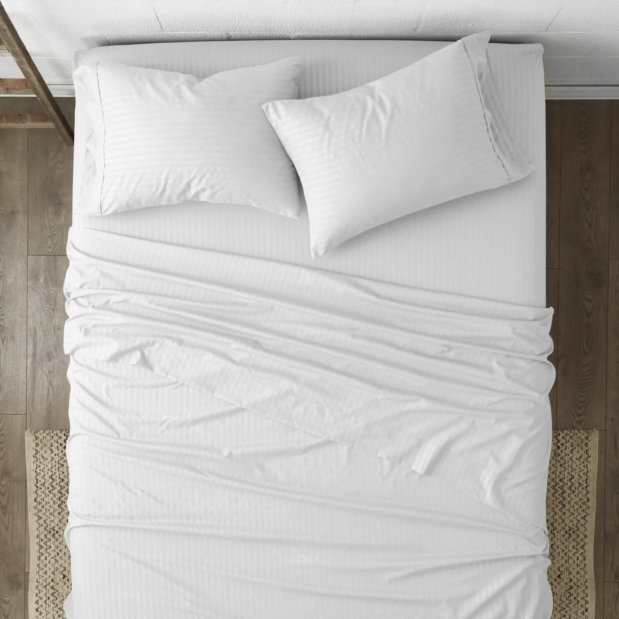 4-Piece Striped Embossed Sheet Set