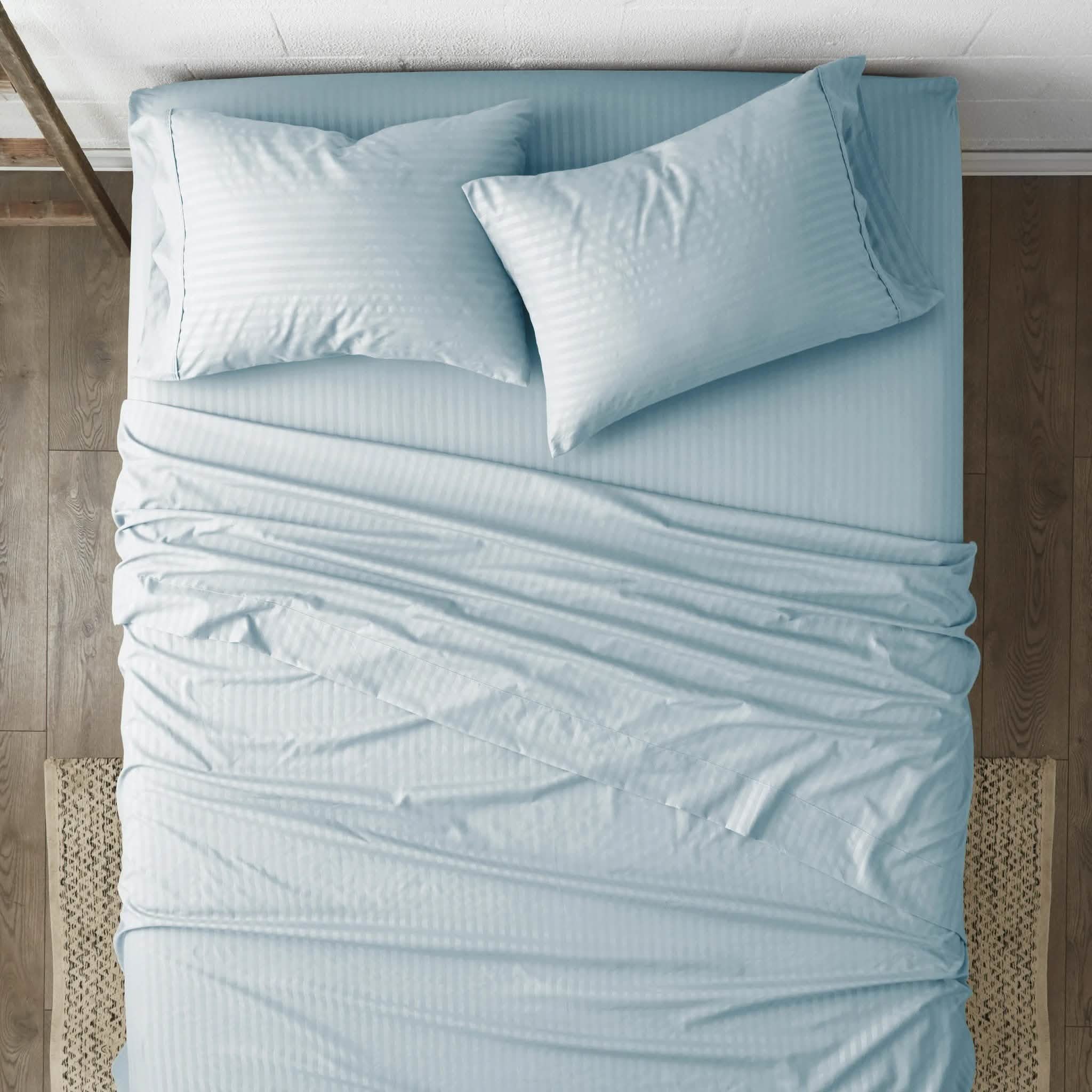 4-Piece Striped Embossed Sheet Set