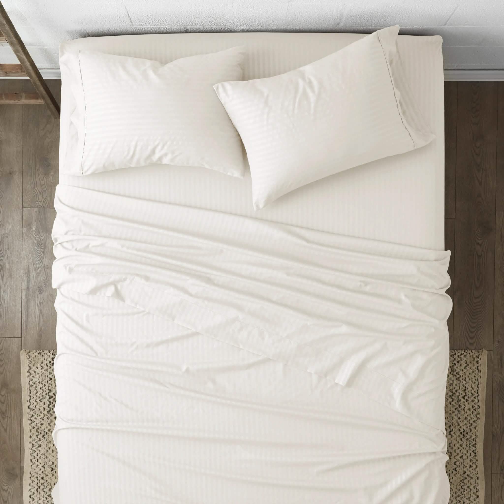 4-Piece Striped Embossed Sheet Set