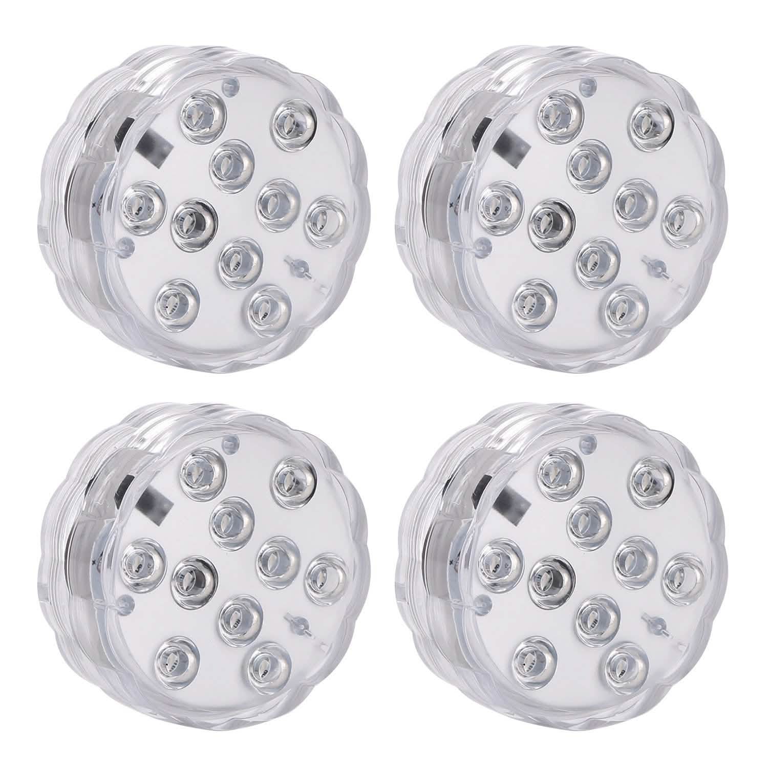 4-Piece: Submersible RGB LED Lights