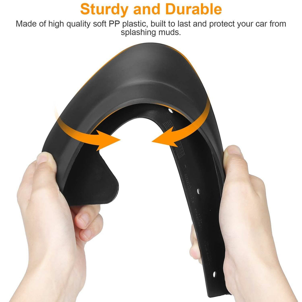 4-Piece: Universal Fit Car Mudguard Flaps