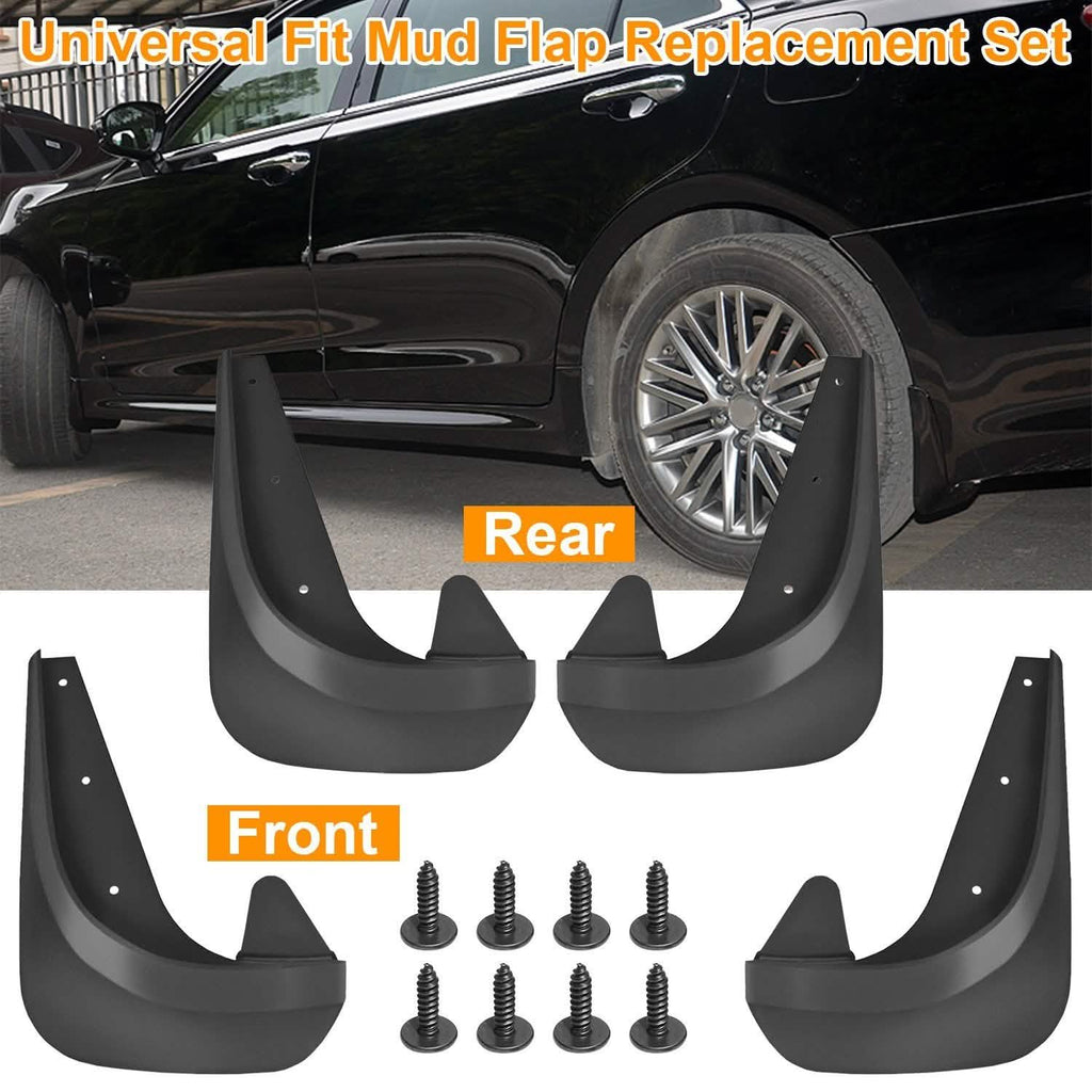 4-Piece: Universal Fit Car Mudguard Flaps
