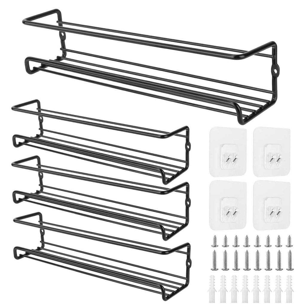 4-Piece: Wall Mount Spice Racks