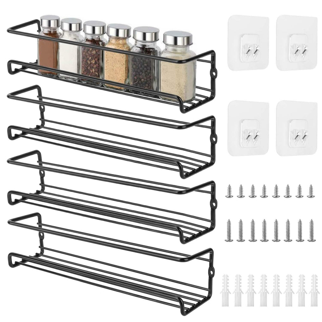 4-Piece: Wall Mount Spice Racks