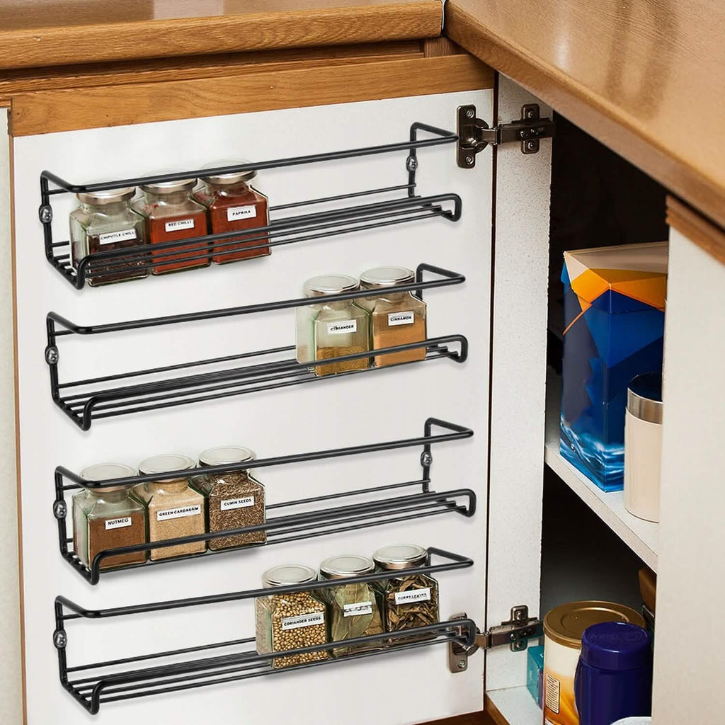 4-Piece: Wall Mount Spice Racks
