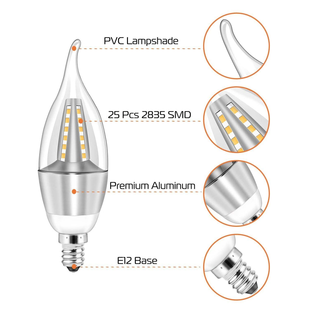 4-Pieces: 5W E12 Candelaria Bulbs