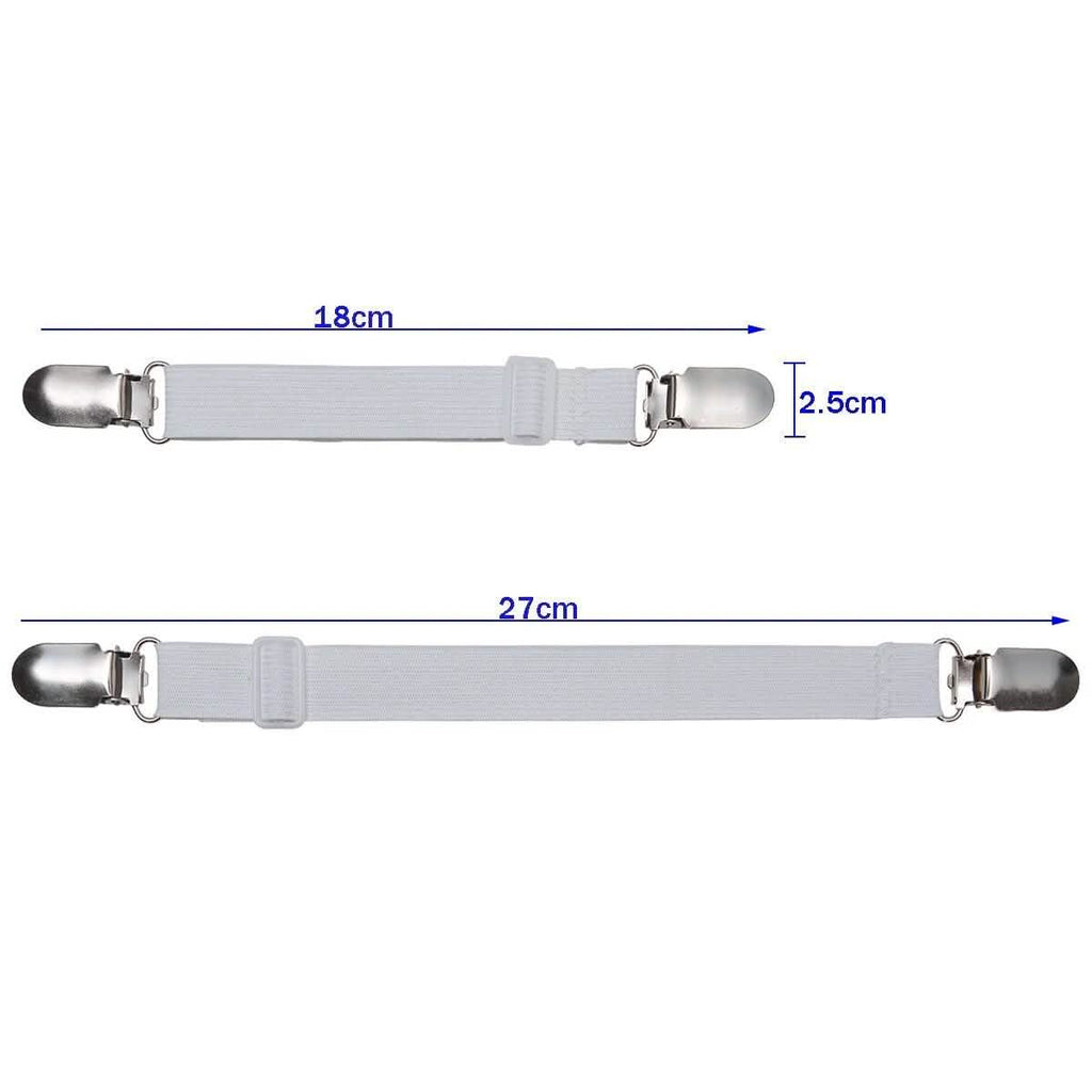 4-Pieces: Adjustable Bed Sheet Fasteners
