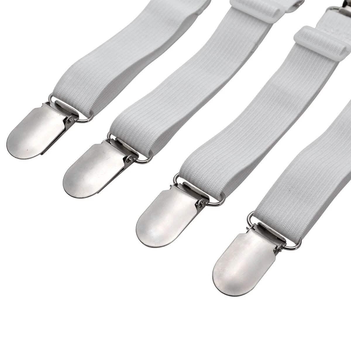 4-Pieces: Adjustable Bed Sheet Fasteners