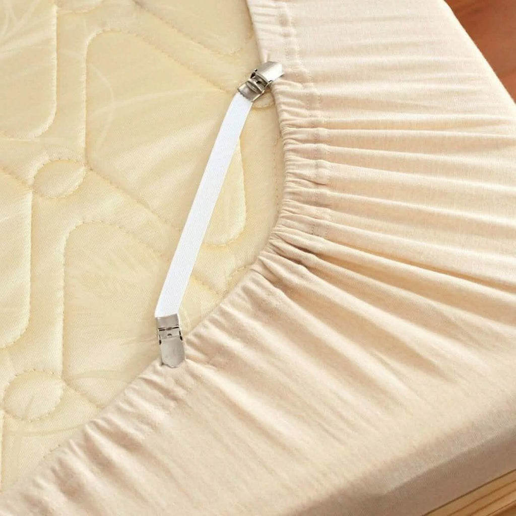4-Pieces: Adjustable Bed Sheet Fasteners