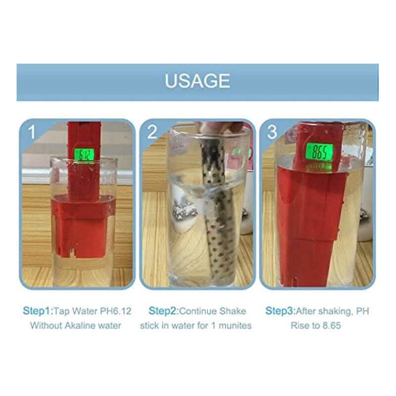 4-Pieces: Portable Alkaline Water Ionizer Stick Hydrogen Mineral Purifier PH Lo V2E4