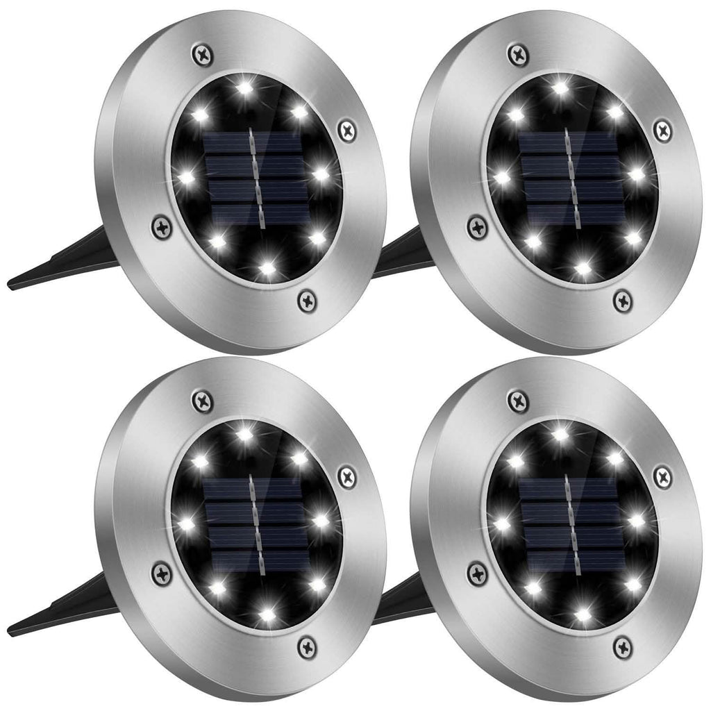 4-Pieces: Solar Powered Ground Light