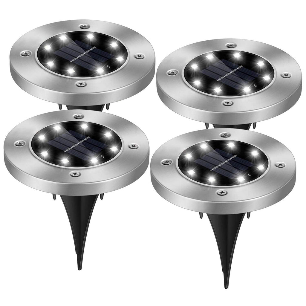 4-Pieces: Solar Powered Ground Light