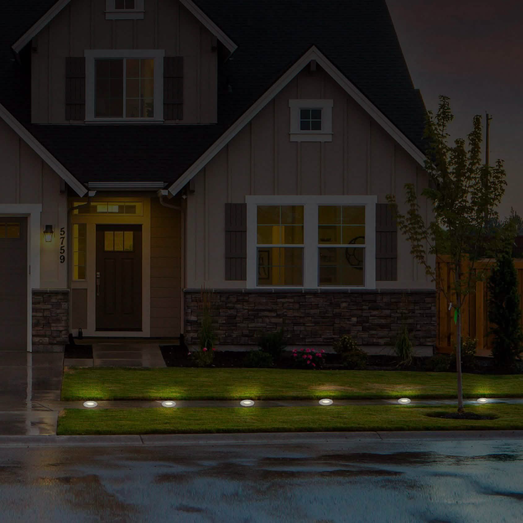 4-Pieces: Solar Waterproof Ground Light