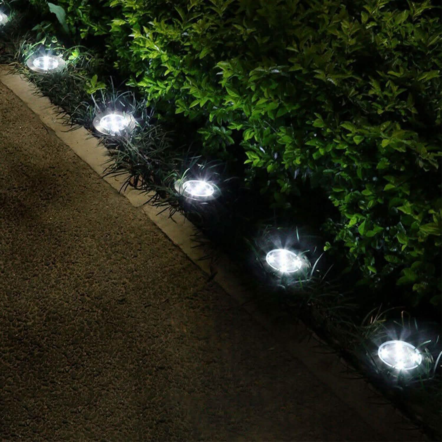 4-Pieces: Solar Waterproof Ground Light