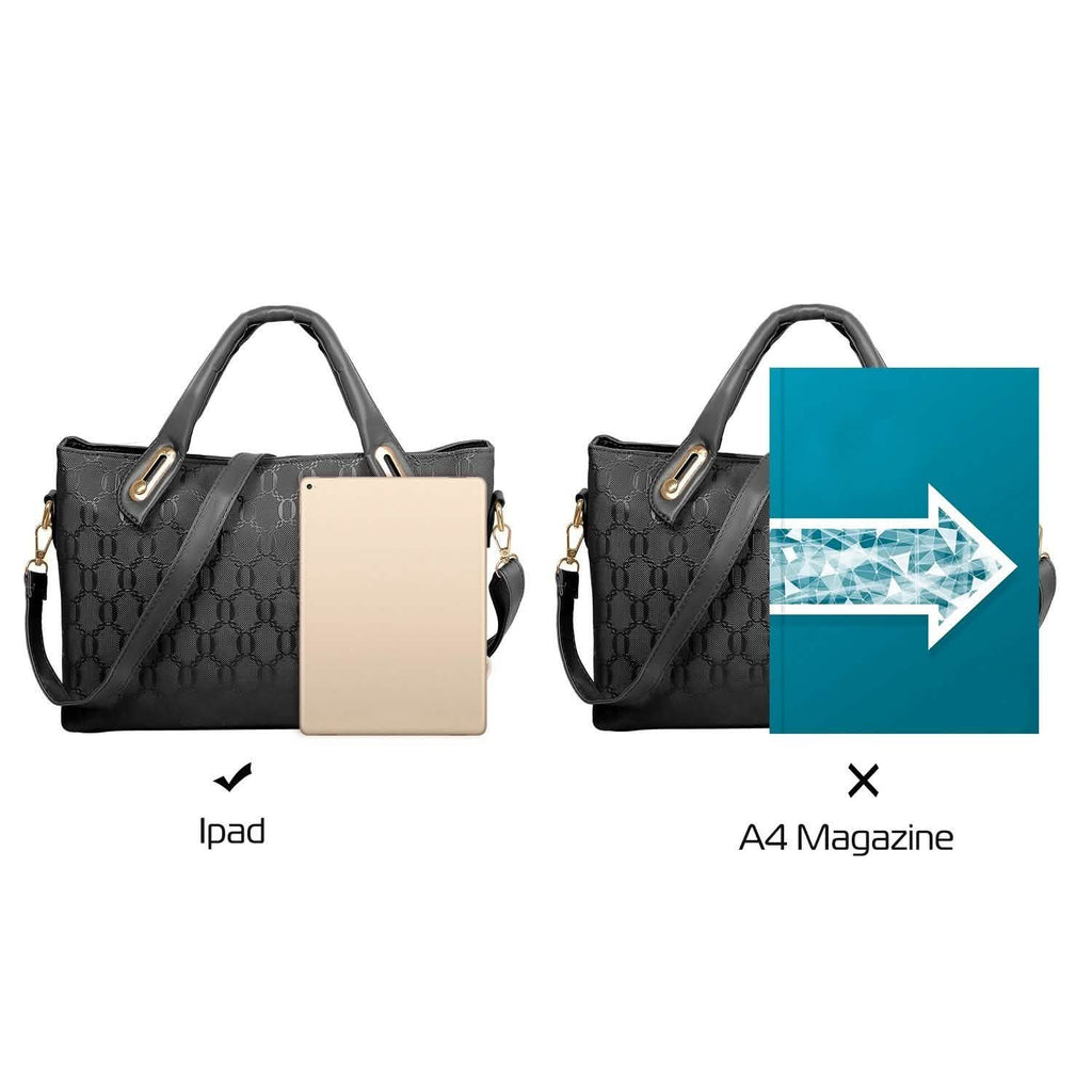 4-Pieces: Women Leather Handbag
