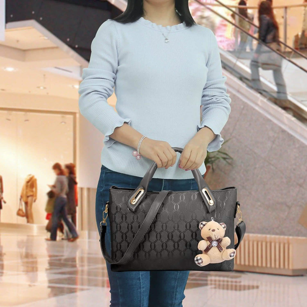 4-Pieces: Women Leather Handbag