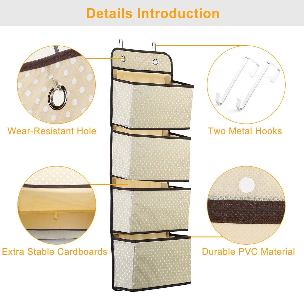 4-Pockets Wall Mount Closet Storage Organizer