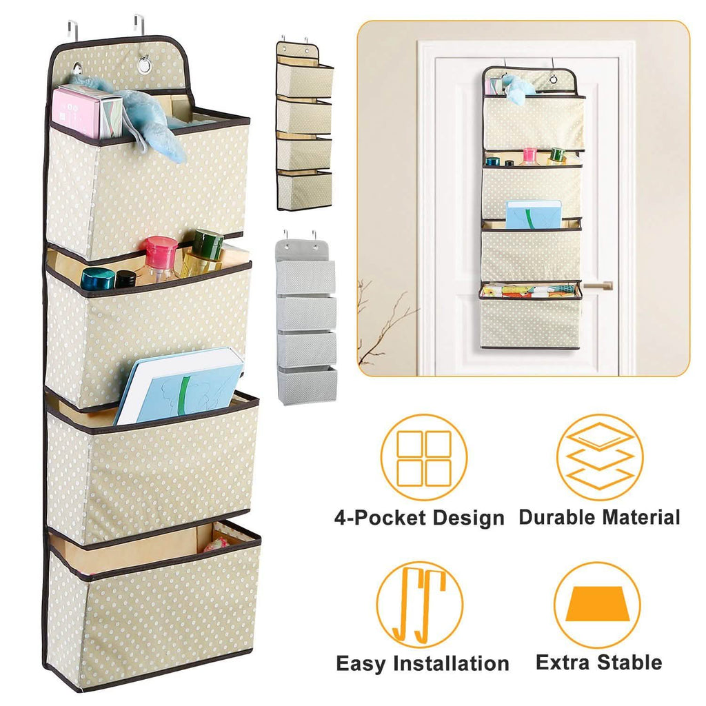 4-Pockets Wall Mount Closet Storage Organizer