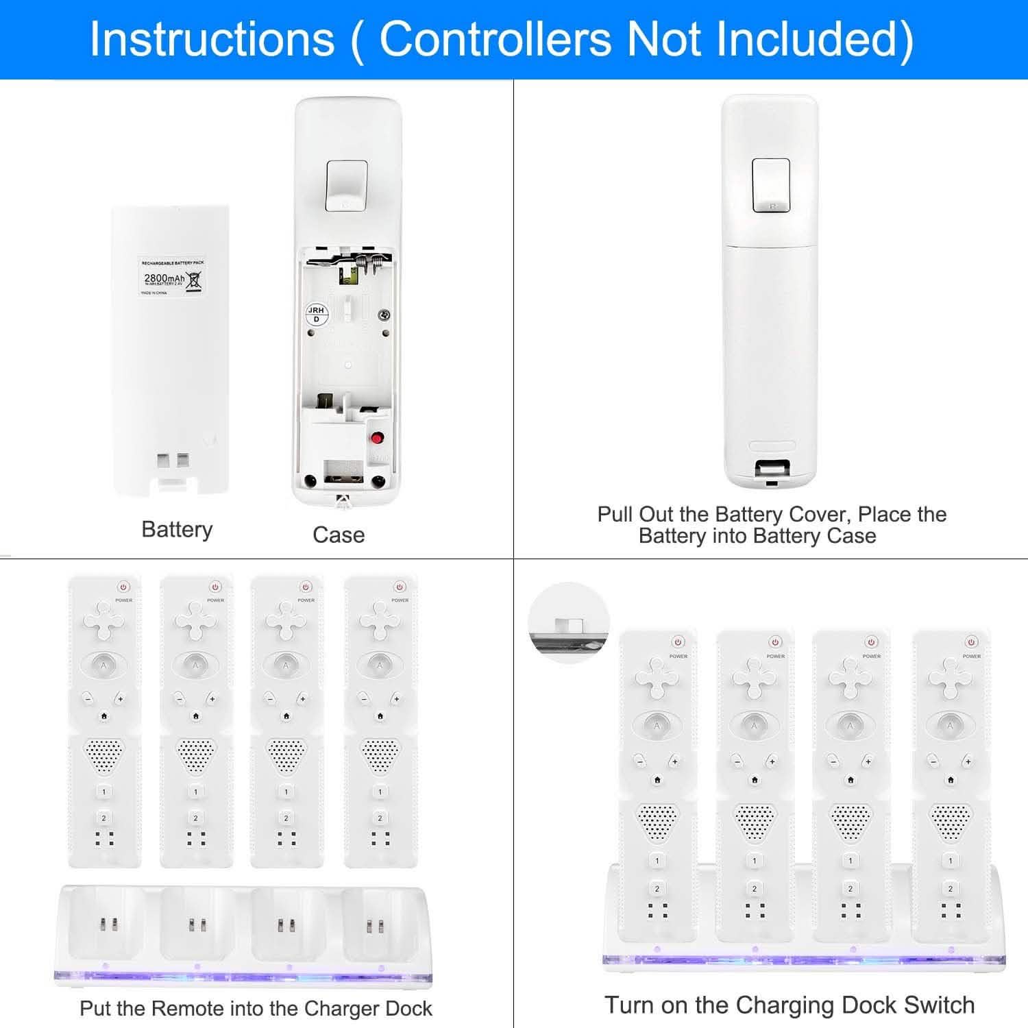 4 Remotes Charging Dock
