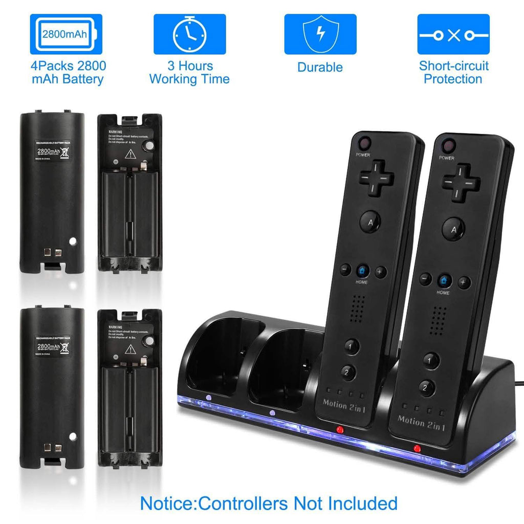 4 Remotes Charging Dock
