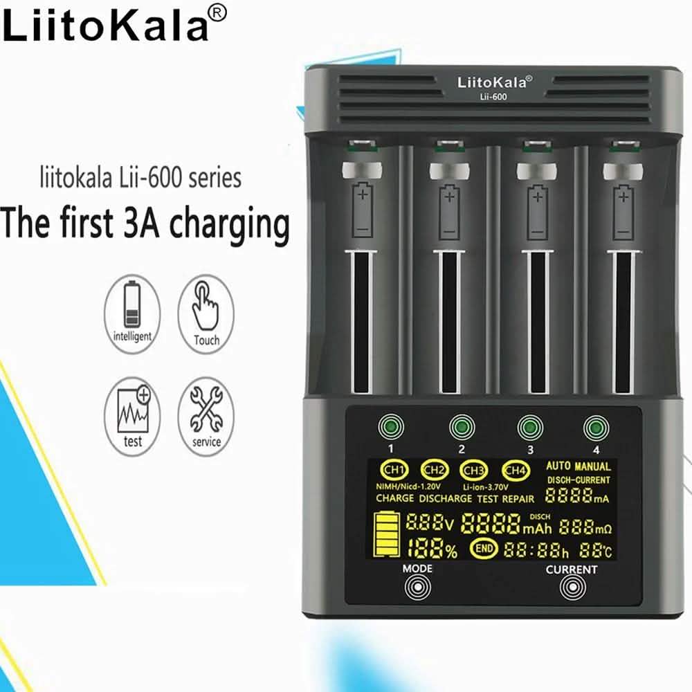 4 Slots Independent Charging Battery Charger