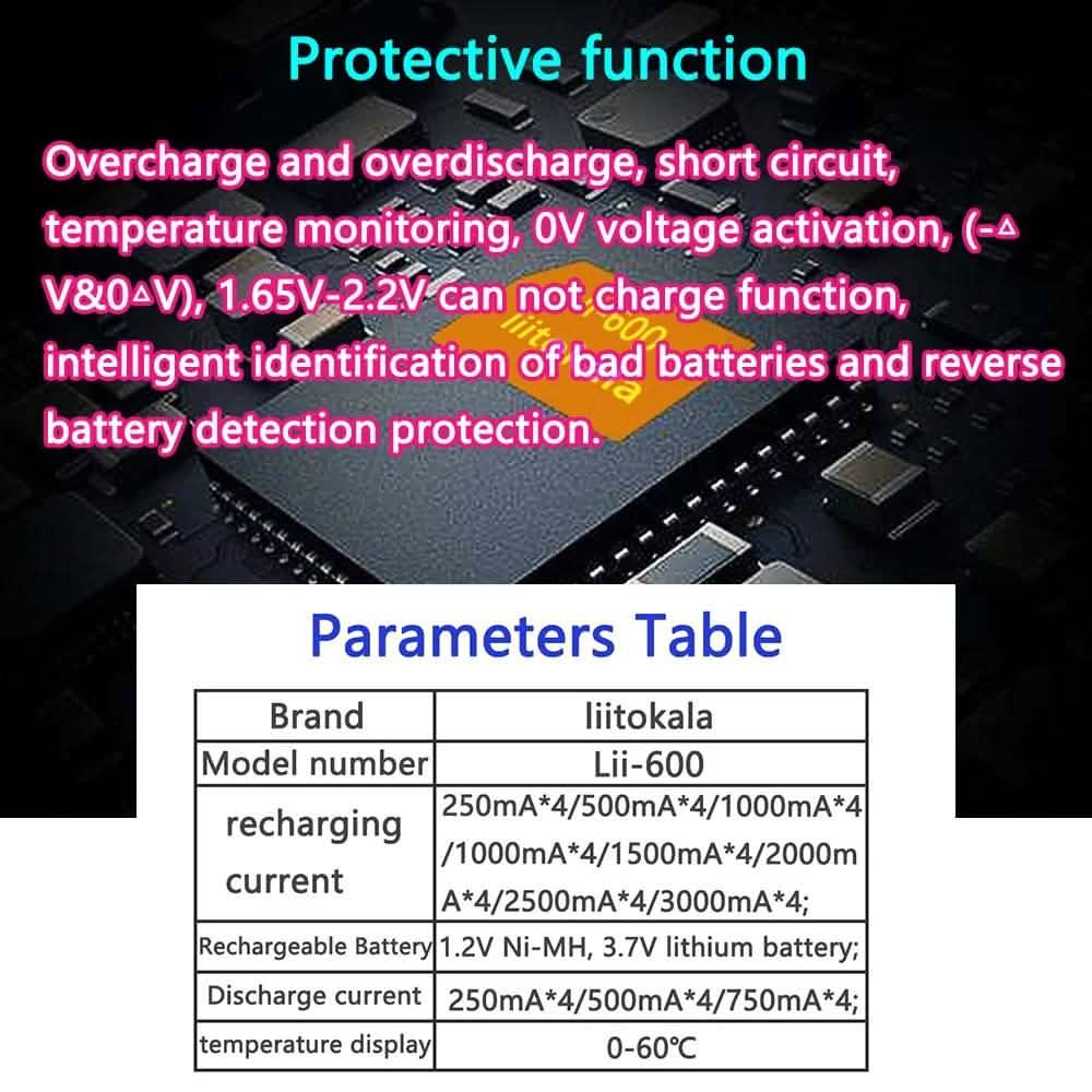 4 Slots Independent Charging Battery Charger