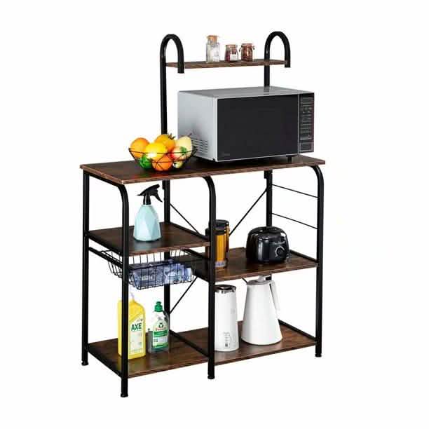4-Tier 3-Tier Shelf Vintage Kitchen Baker's Rack Utility Storage Shelf