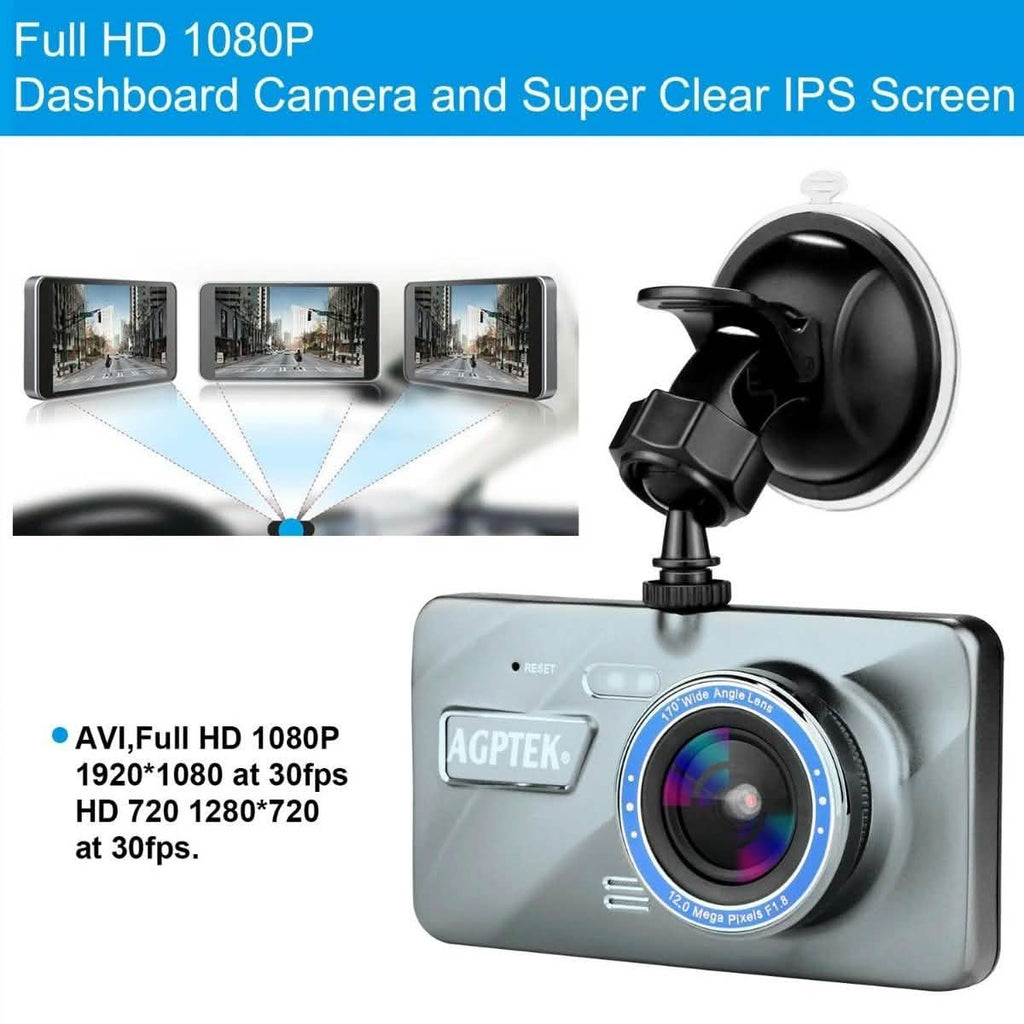 4" Vehicle 1080P Car Dashboard DVR Camera Video Recorder G-Sensor Dash Cam